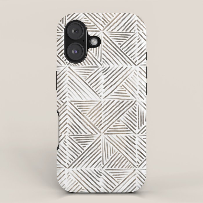 seamless pattern with graphic geometric stripes iPhone Case Gallery Image 1