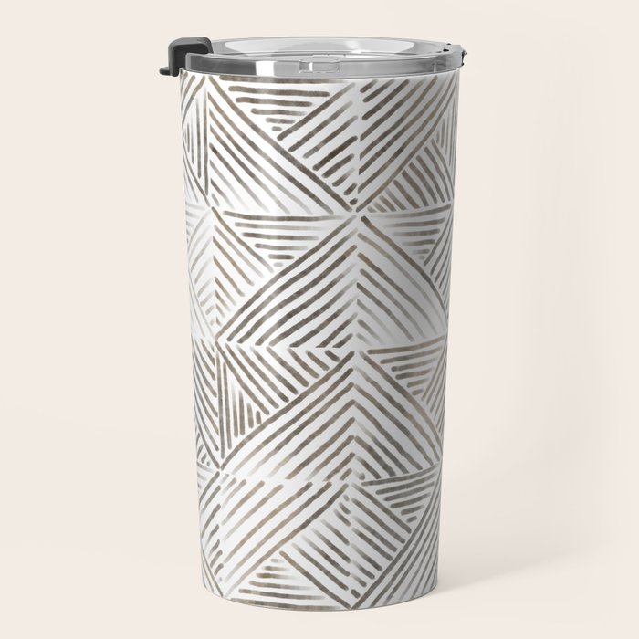 seamless pattern with graphic geometric stripes Travel Mug Gallery Image 3