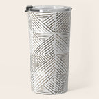 seamless pattern with graphic geometric stripes Travel Mug Gallery Image 3