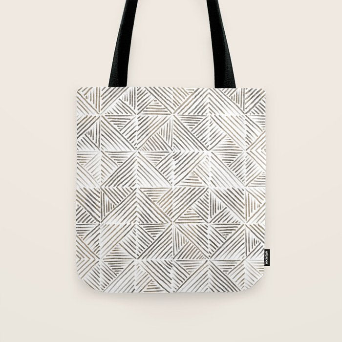 seamless pattern with graphic geometric stripes Tote Bag Gallery Image 1