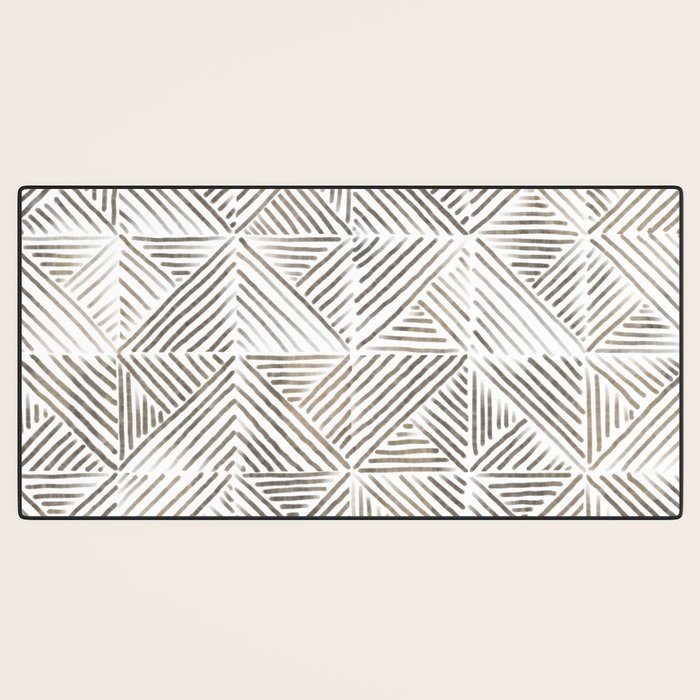 seamless pattern with graphic geometric stripes Desk Mat Gallery Image 3