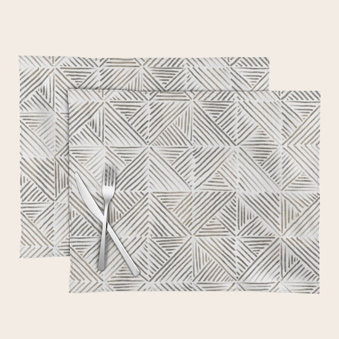 seamless pattern with graphic geometric stripes Placemat Gallery Image 1