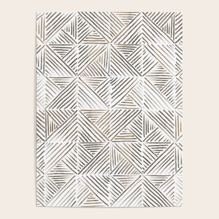 seamless pattern with graphic geometric stripes Poster Gallery Image 4