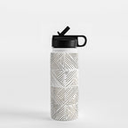 seamless pattern with graphic geometric stripes Water Bottle Gallery Image 1