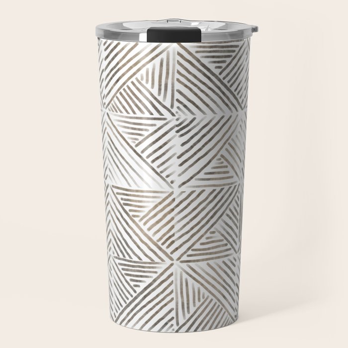 seamless pattern with graphic geometric stripes Travel Mug Gallery Image 1