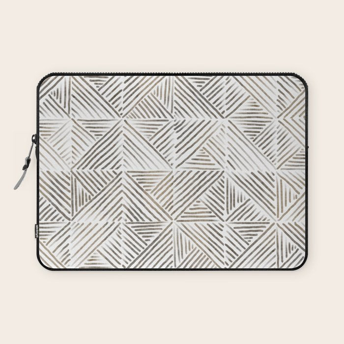 seamless pattern with graphic geometric stripes Laptop Sleeve Gallery Image 1