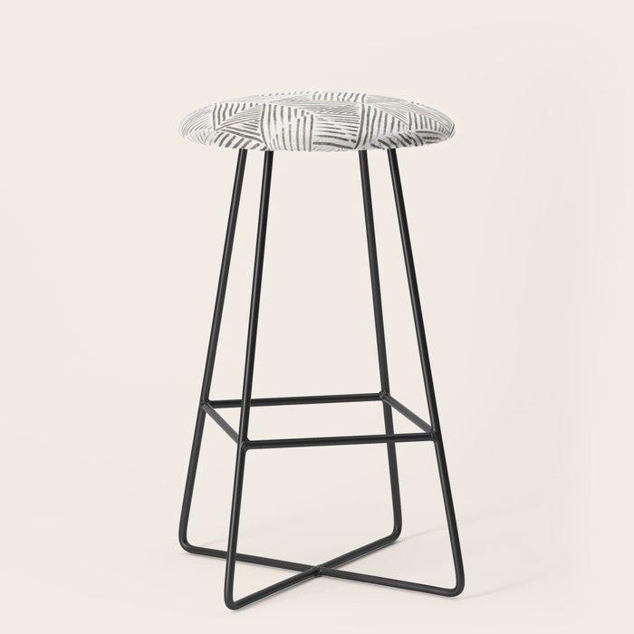 seamless pattern with graphic geometric stripes Stool Gallery Image 1