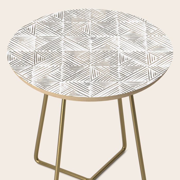 seamless pattern with graphic geometric stripes Side Table Gallery Image 2