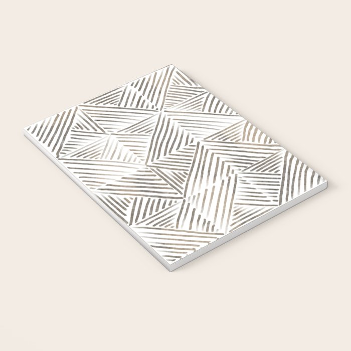 seamless pattern with graphic geometric stripes Notebook Gallery Image 3