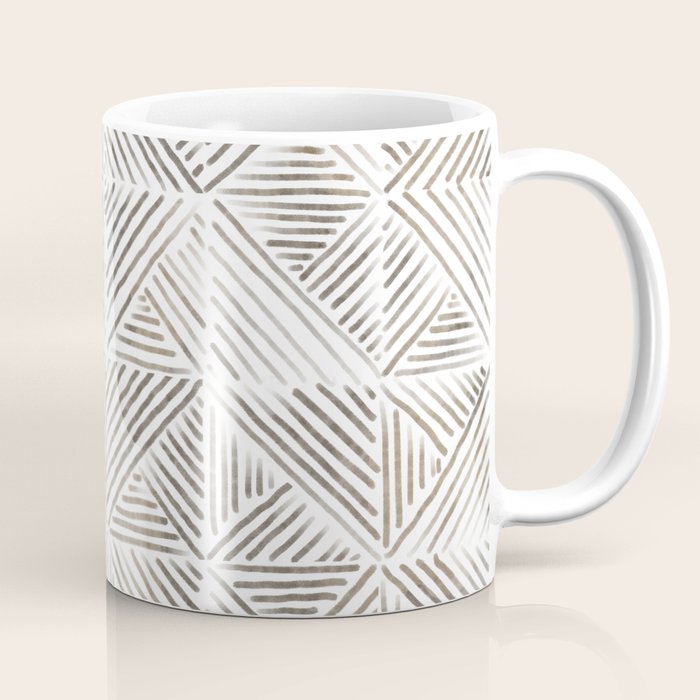 seamless pattern with graphic geometric stripes Coffee Mug Gallery Image 1
