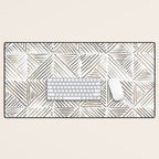 seamless pattern with graphic geometric stripes Desk Mat Gallery Image 1
