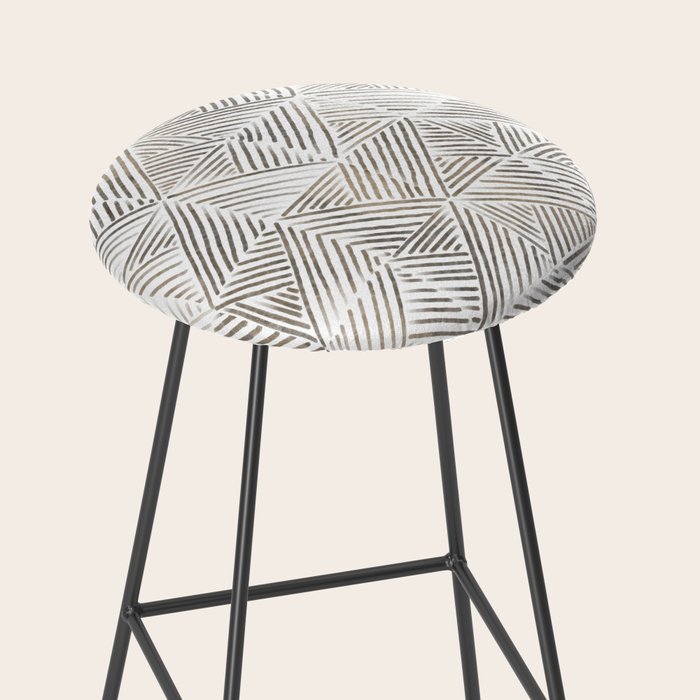 seamless pattern with graphic geometric stripes Stool Gallery Image 2