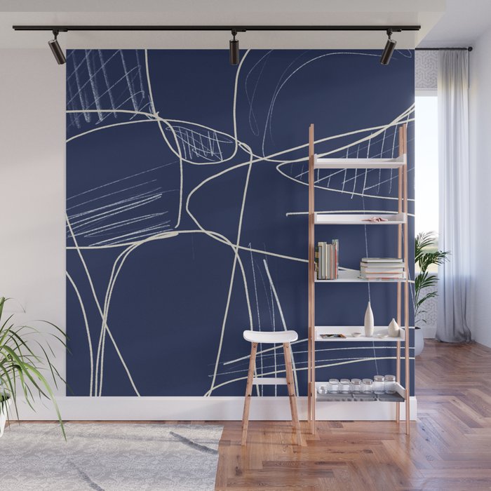 Minimal Abstract Line Art 14 Wall Mural Gallery Image 1