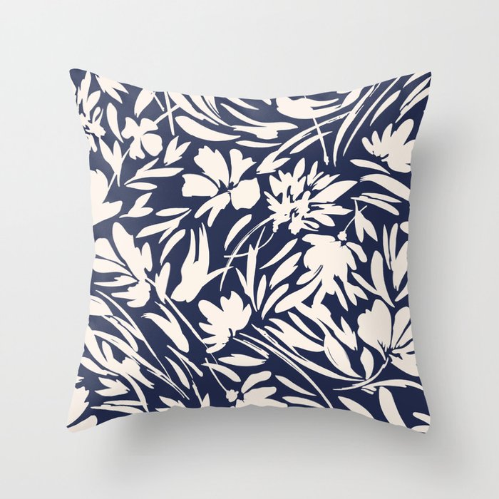 Wild floral strokes I Throw Pillow Gallery Image 1