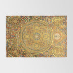 Buddhist Gold Avalokiteshvara Mandala Thangka Rug Gallery Image 2
