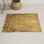 Buddhist Gold Avalokiteshvara Mandala Thangka Rug Gallery Image 1