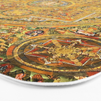 Buddhist Gold Avalokiteshvara Mandala Thangka Bath Mat Gallery Image 3