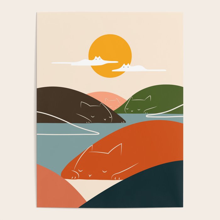 Cat Landscape 104 Poster Gallery Image 1
