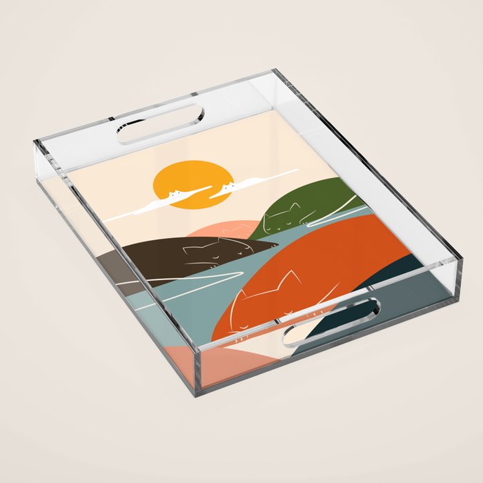Cat Landscape 104 Acrylic Tray Gallery Image 1