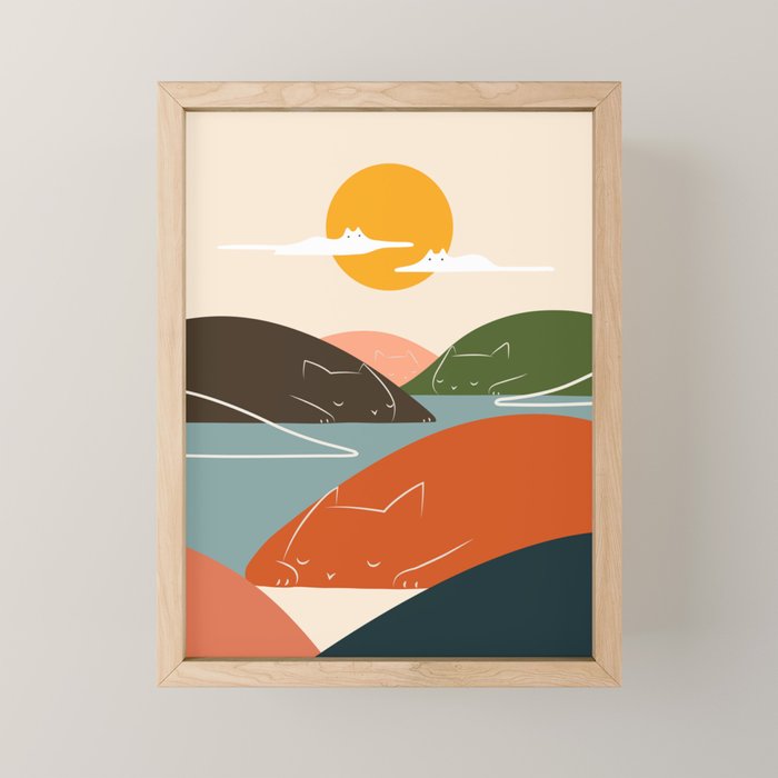 Cat Landscape 104 Mini Art Print Gallery Image 1