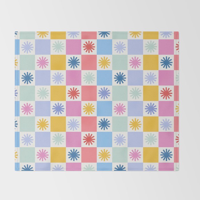 Check mate - sunshine  Throw Blanket Gallery Image 2