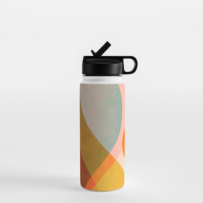 Abstraction_SUNSET_LANDSCAPE_POP_ART_Minimalism_018X Water Bottle Gallery Image 1