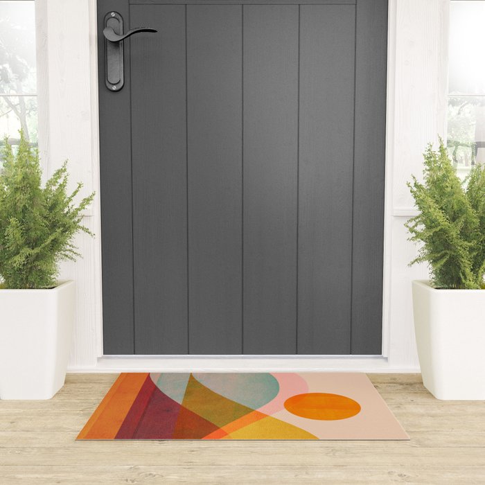 Abstraction_SUNSET_LANDSCAPE_POP_ART_Minimalism_018X Welcome Mat Gallery Image 3
