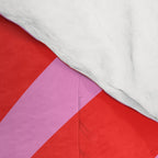 Bold Abstract Wavy Loops Pop Pattern in Preppy Pink and Red Comforter Gallery Image 4