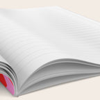 Bold Abstract Wavy Loops Pop Pattern in Preppy Pink and Red Notebook Gallery Image 2