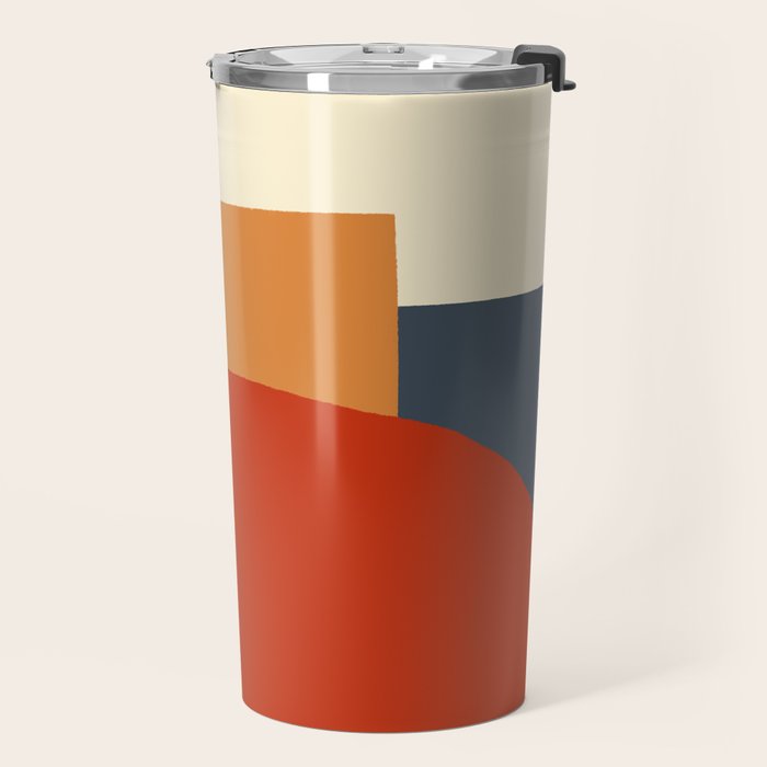 Bauhaus Reflection Number 1 - Navy Colors  Travel Mug Gallery Image 2