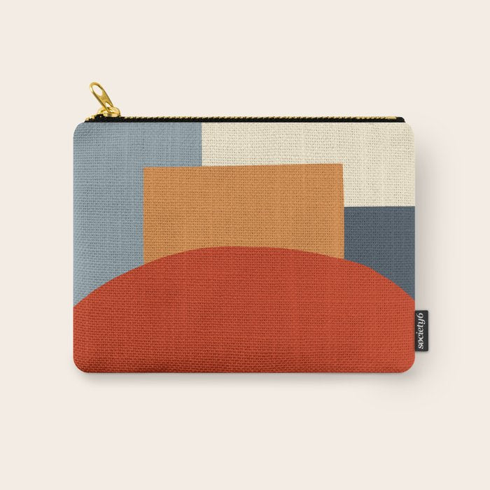 Bauhaus Reflection Number 1 - Navy Colors  Carry All Pouch Gallery Image 1