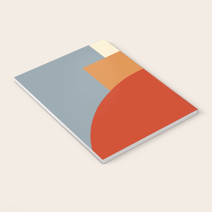 Bauhaus Reflection Number 1 - Navy Colors  Notebook Gallery Image 3