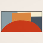 Bauhaus Reflection Number 1 - Navy Colors  Desk Mat Gallery Image 3