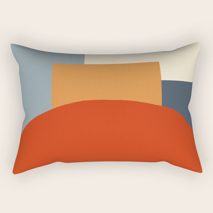 Bauhaus Reflection Number 1 - Navy Colors  Rectangular Pillow Gallery Image 2
