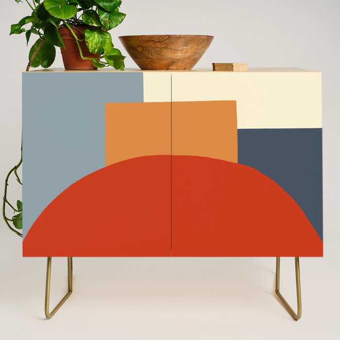 Bauhaus Reflection Number 1 - Navy Colors  Credenza Gallery Image 1