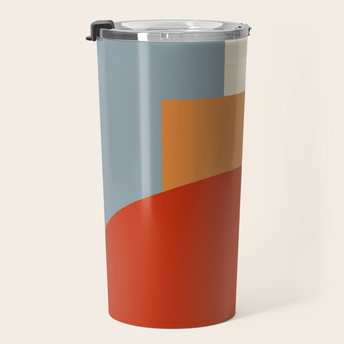 Bauhaus Reflection Number 1 - Navy Colors  Travel Mug Gallery Image 3