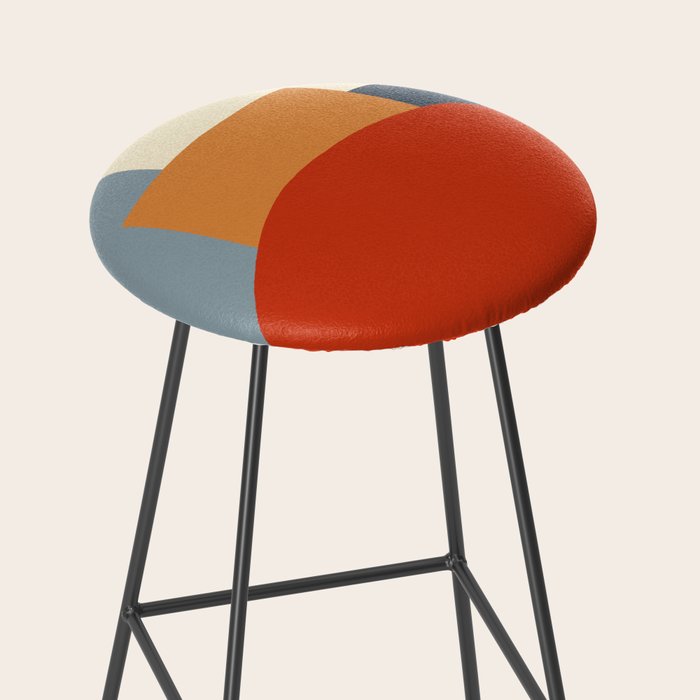 Bauhaus Reflection Number 1 - Navy Colors  Stool Gallery Image 2