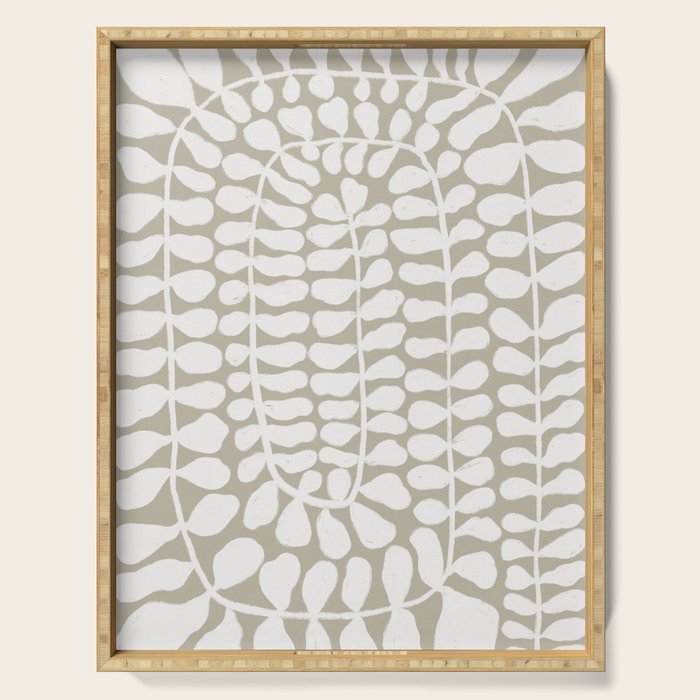 One Hundred-Leaved Plant #3 Serving Tray Gallery Image 1