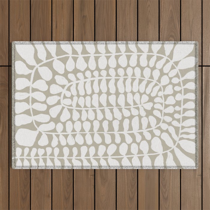 One Hundred-Leaved Plant #3 Outdoor Rug Gallery Image 1