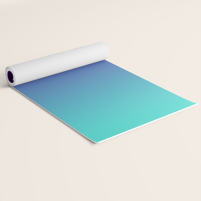 Violet Purple and Turquoise Ombre Yoga Mat Gallery Image 2