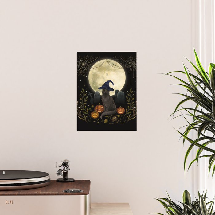 The Black Cat on Halloween Night Poster Gallery Image 2