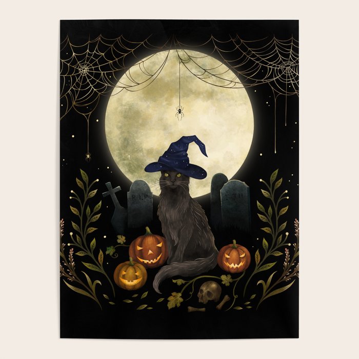 The Black Cat on Halloween Night Poster Gallery Image 4