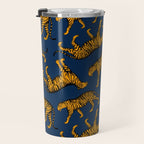 Tigers (Navy Blue and Marigold) Travel Mug Gallery Image 3