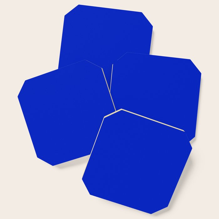 Solid Deep Cobalt Blue Color Coaster Gallery Image 1