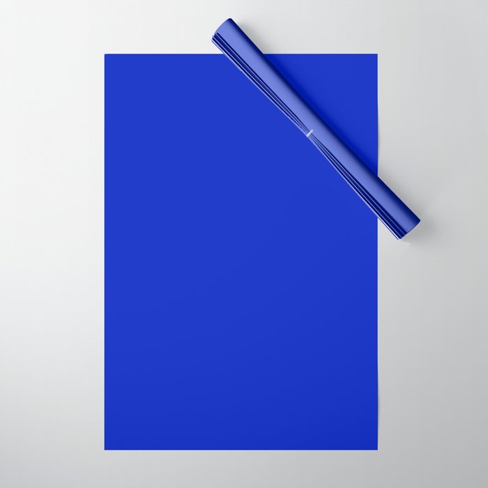 Solid Deep Cobalt Blue Color Wrapping Paper Gallery Image 1