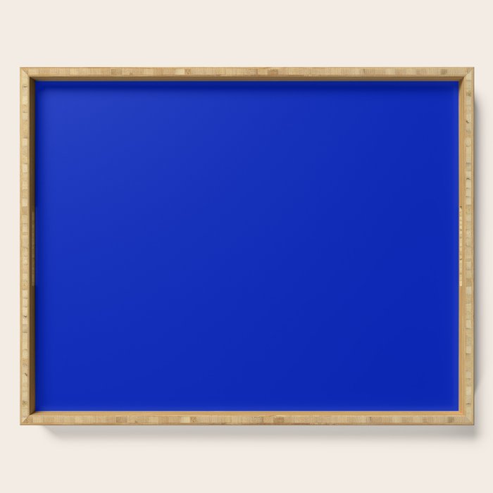 Solid Deep Cobalt Blue Color Serving Tray Gallery Image 1