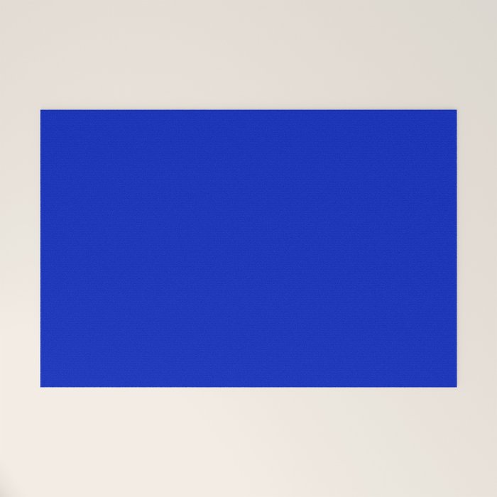 Solid Deep Cobalt Blue Color Welcome Mat Gallery Image 1