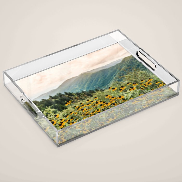 Smoky Mountains Wildflower Nature Photography Acrylic Tray Gallery Image 1