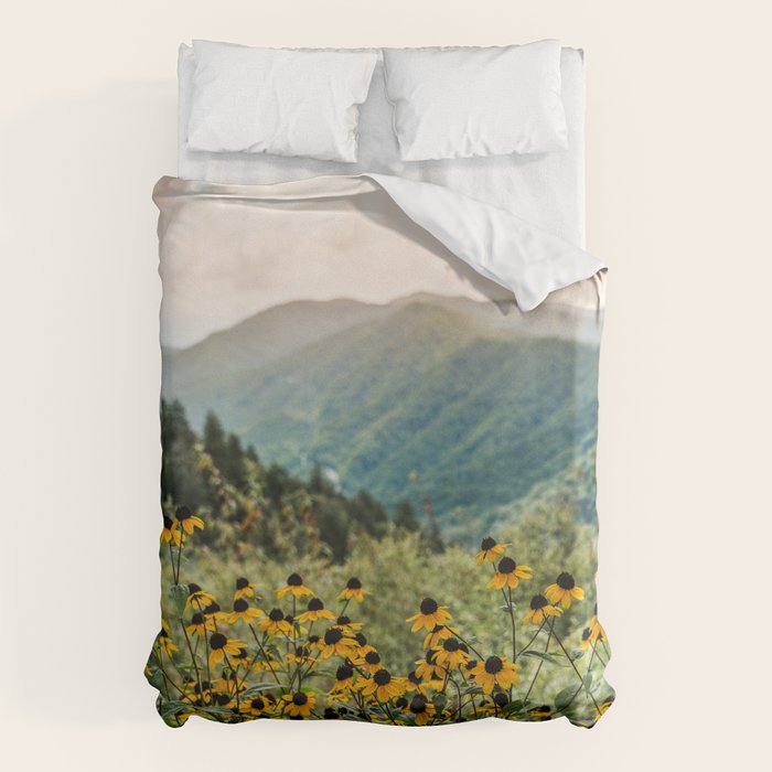 Smoky Mountains Wildflower Nature Photography Duvet Cover Gallery Image 1