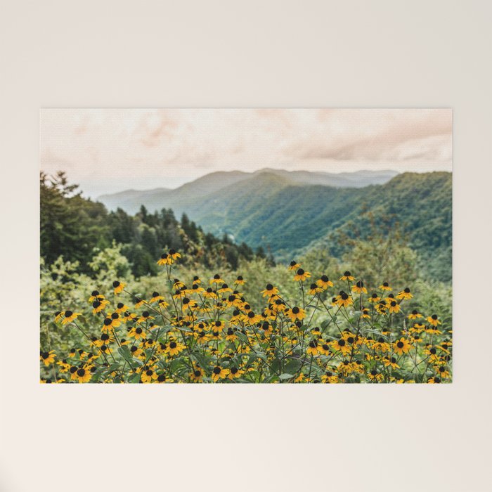 Smoky Mountains Wildflower Nature Photography Welcome Mat Gallery Image 1